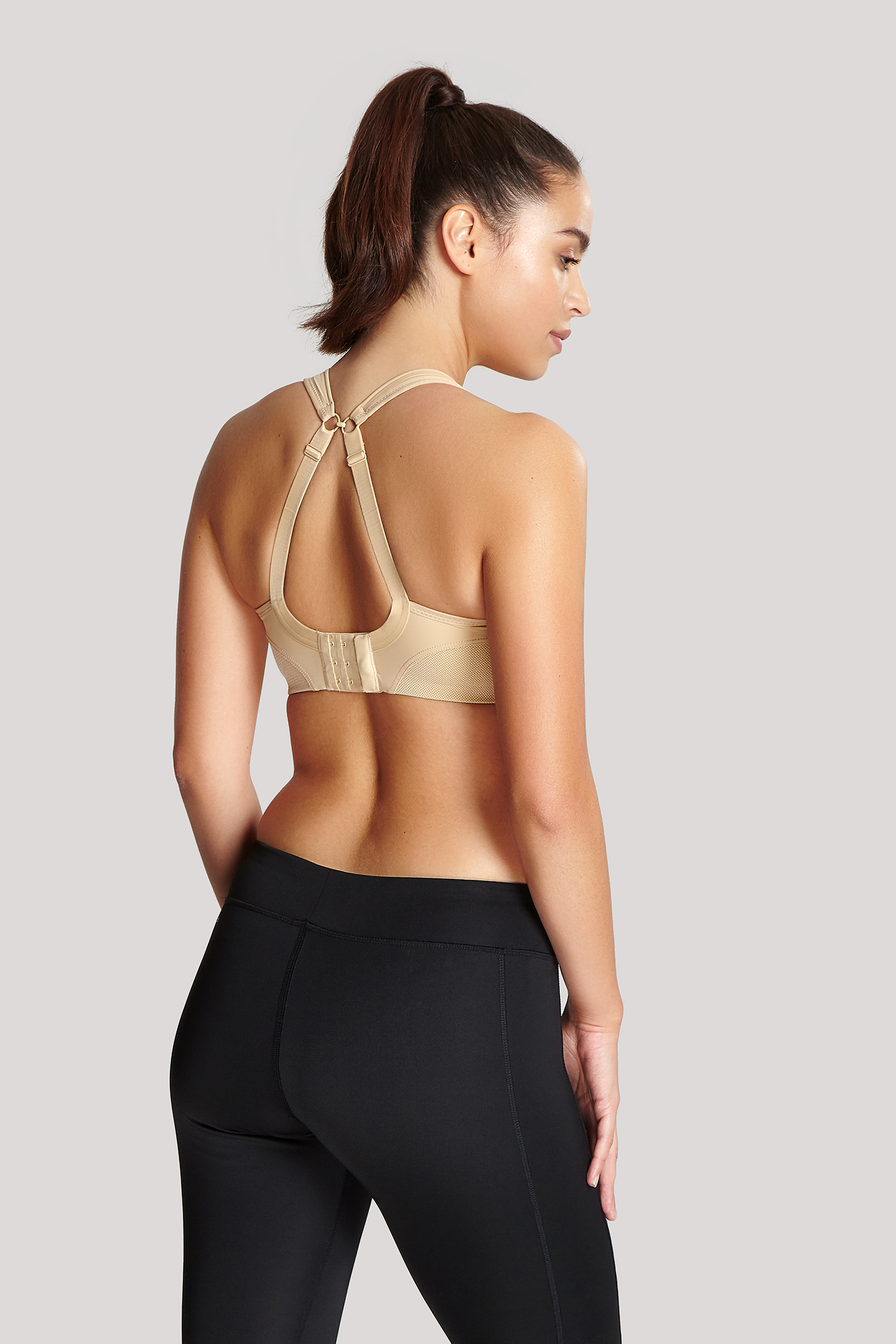 Panache Non-Wired Sports Bra in Black/Latte - Busted Bra Shop