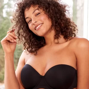 Strapless Bra for Women Plus Size Women's Low Back Bra Lace Glossy U Shape Backless  Bra Compression Sports Bra Plus Size, Black, X-Large : : Clothing,  Shoes & Accessories