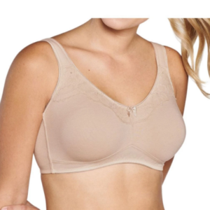 Naturana Wire-Free Cotton Soft Bra with Lace Overlay 5144
