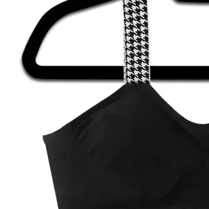 Strap-Its One Size Black & White Houndstooth Strap Bralette