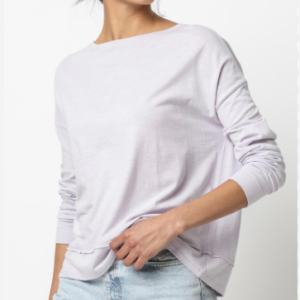 Lilla P Wide Hem Drop Shoulder Boat Neck Top PA2504