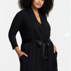 Fleur't Iconic Satin Tie Robe 620