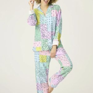 P.J. Salvage Howdy Honey Flannel Pajama Set RUFLP (MULTI)