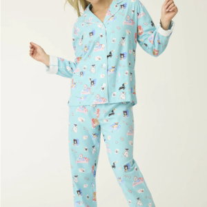 P.J. Salvage This Is How I Roll Flannel Pajama Set RUFLPJ (TURQ)